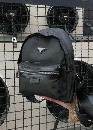 Портфель женский сумка prada re-nylon small backpack black рюкзак прада3 фото