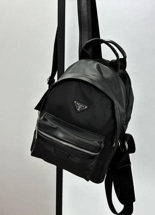 Портфель женский сумка prada re-nylon small backpack black рюкзак прада