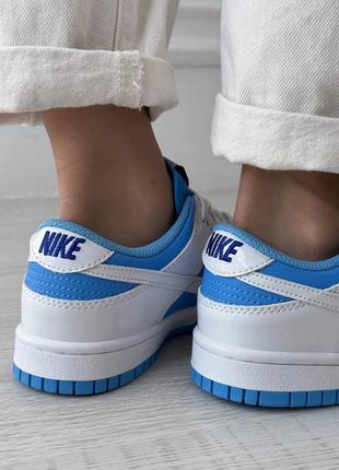 Nike sb dunk blue white кроссовки9 фото