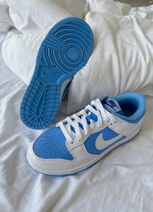 Nike sb dunk blue white кросівки4 фото