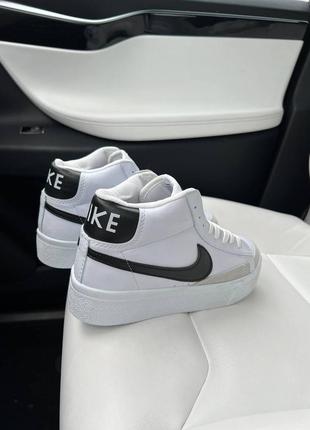 Кросівки nike blazer white black (висока підошва)4 фото