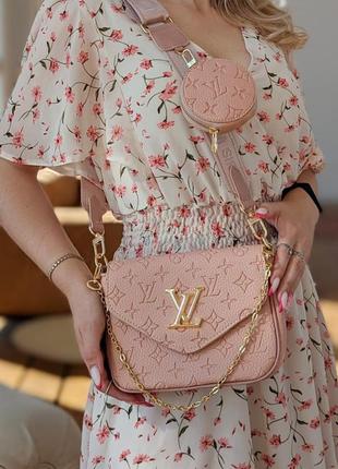 Пудрова рожева маленька жіноча сумочка клатч на плече, модна брендова літня міні сумка1 фото