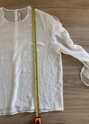 Белая блуза с прозрачной спиной zara размер м4 фото