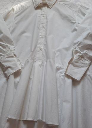 Платье рубашка туника объёмные рукава4 фото