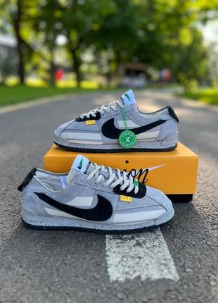 Демисезонное серое кроссовки union x nike cortez nylon grey серые мужские кроссовки nike cortez