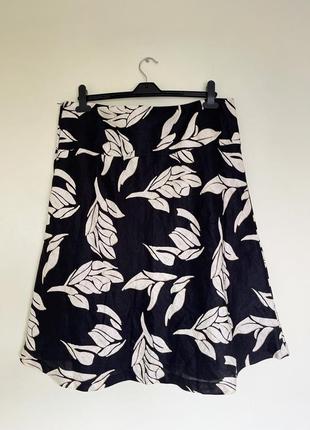 Шикарная льняная юбка миди h&m р. 46 xxl/3xl 100% лен2 фото