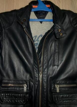 Куртка курточка бомбер кожаная tommy hilfiger размер 462 фото
