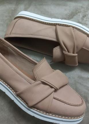 Туфли-лоферы мокасины фирменные кожа жен. 38р.clarks индии