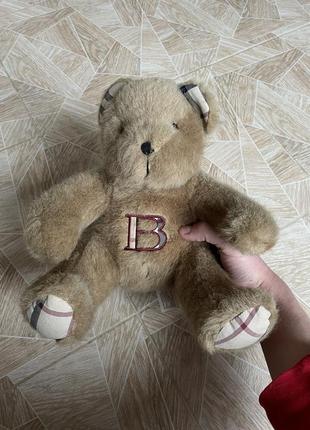 Плюшевый мишка rare vintage burberry teddy bear nova check wool toy gucci prada fendi lv dior versace1 фото