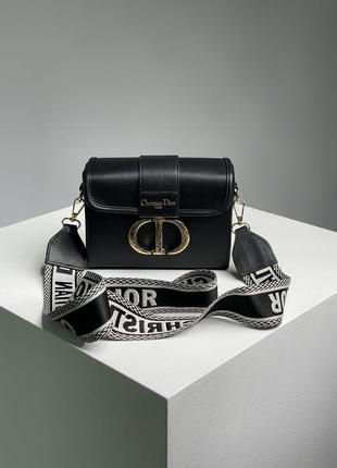 Сумка christian dior 30 montaigne bag black leather1 фото