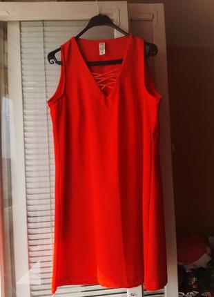 Супер стильное красивое платье платье красная