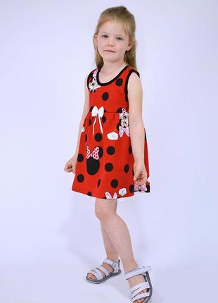 Сукня червона з міні маус2 фото