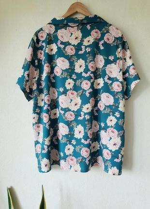 Новая удлиненная блуза с цветочным принтом shein curve 4 xl4 фото