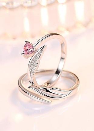Женское обручальное парное кольцо - парные обручальные кольца коста дорада размер регулируемый 2 шт.4 фото