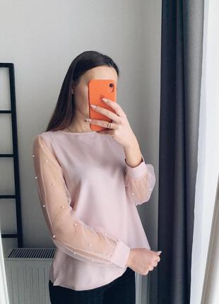 Блузка рожева
