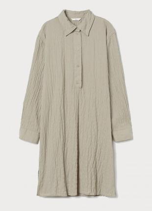 Натуральное хлопковое платье рубашка туника новая коллекция h&m3 фото