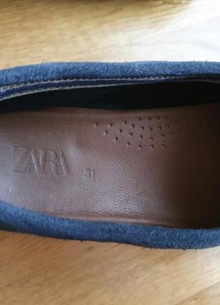 Мокасины на мальчика туфли zara 31 р. 20 см кожа шкіра6 фото