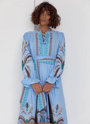 Стильна сукня вишиванка туреччина 💙3 фото