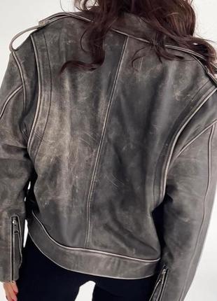 Жіноча шкіряна куртка косуха -вінтаж, s-xl2 фото