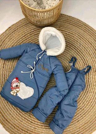 Зимовий комбінезон +  рукавички