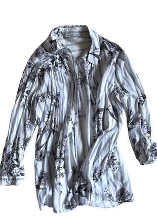 Блузка сорочка світла літня stradivarius