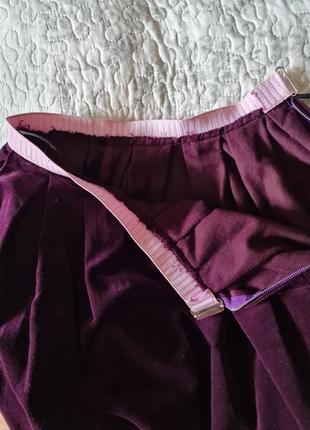 Винтажная пышная бархатная юбка в складку7 фото