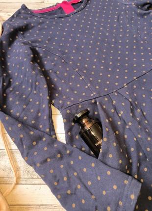 Сукня міді з довгими рукавами платье трикотажна синя в горох m joules3 фото
