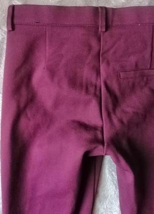 Леггинсы бордовые лосины вискоза с замочками брюки узкачи скинни размер 34-362 фото