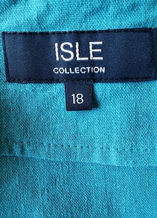 Новый льняной лен+вискоза блейзер пиджак жакет isle collection 18 uk2 фото