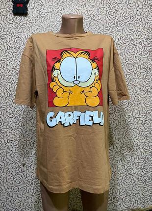 Новая футболка с принтом garfield