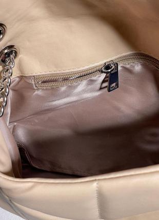 Женская сумка ив сен лоран yves saint laurent puffer small chain bag in quilted lambskin кросс боди7 фото