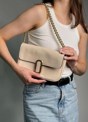 Женская сумка через плечо marc jacobs the j marc shoulder bag cream марк джейкобс кросс - боди8 фото