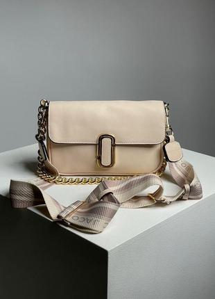 Женская сумка через плечо marc jacobs the j marc shoulder bag cream марк джейкобс кросс - боди1 фото