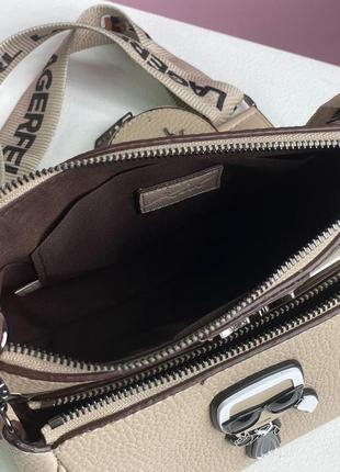 Сумка бежевая женская karl lagerfeld pochette beige клатч женский карл лагерфельд 3 в 1