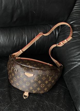 Сумка бананка louis vuitton discovery bumbag pm brown/pink lv луи витон через плече, клатч6 фото