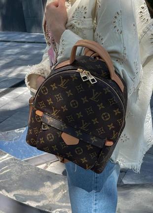 Женский рюкзак louis vuitton palm springs backpack brown портфель луи вуитон8 фото