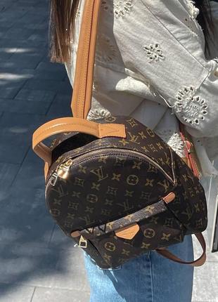 Женский рюкзак louis vuitton palm springs backpack brown портфель луи вуитон6 фото