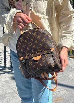 Женский рюкзак louis vuitton palm springs backpack brown портфель луи вуитон3 фото