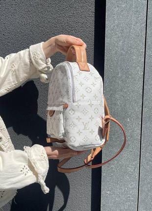 Женский рюкзак louis vuitton palm springs backpack white портфель луи вуитон2 фото
