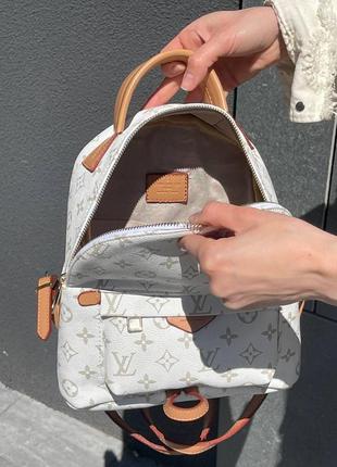 Женский рюкзак louis vuitton palm springs backpack white портфель луи вуитон5 фото