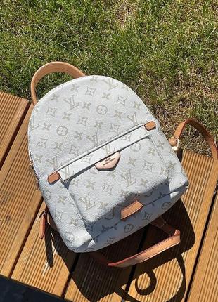 Женский рюкзак louis vuitton palm springs backpack white портфель луи вуитон9 фото