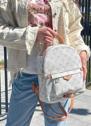 Женский рюкзак louis vuitton palm springs backpack white портфель луи вуитон7 фото