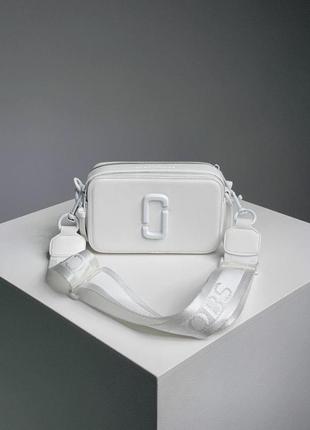 Жіноча сумка через плече marc jacobs the snapshot total white марк джейкобс крос - боді