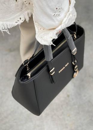 Сумка женская michael kors shopper black майкл корс крос-боди шопер3 фото