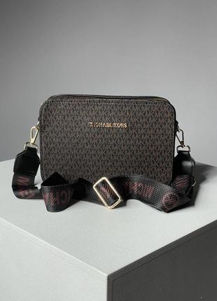 Сумка женская michael kors ginny crossbody bag brown клатч майкл корс крос-боди