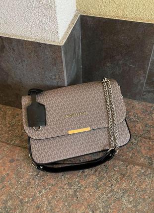 Сумка женская michael kors zippy bag grey клатч майкл корс крос-боди6 фото