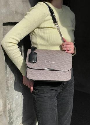 Сумка женская michael kors zippy bag grey клатч майкл корс крос-боди4 фото