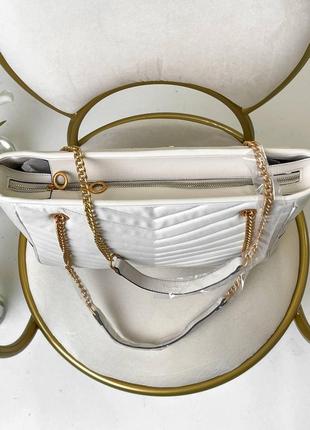 Женская сумка ив сен лоран yves saint laurent big white bag  шопер8 фото