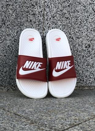 🌴літні жіночі🌴nike white bordo sandals білі, бордові найк, жіночі літні