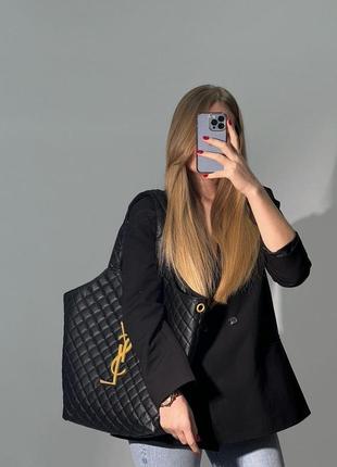 Женская сумка ив сен лоран yves saint laurent icare maxi shopping bag in quilted lambskin шопер  кросс боди3 фото